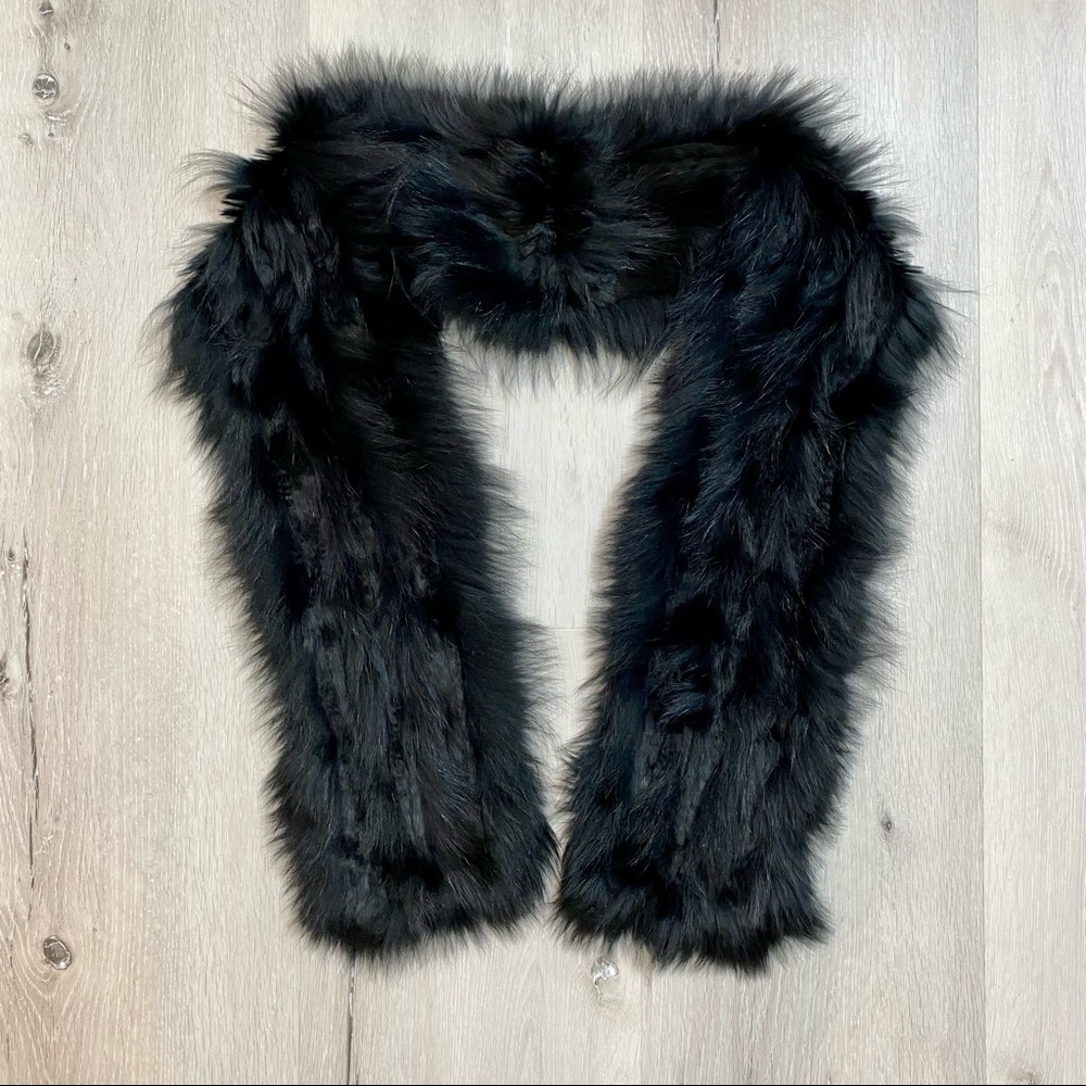 Alice + Olivia Black fur Scarf